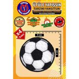 Ütü ile Yapışan Arma Yama, Futbol Topu (4 Adet) Ütüyle Yapışan Nakış Dokuma Aplike Patch