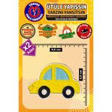 Ütü ile Yapışan Arma Yama, Sarı Araba (2 Adet) Ütüyle Yapışan Nakış Dokuma Aplike Patch