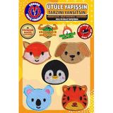 Ütü ile Yapışan Arma Yama, Sevimli Hayvan Set (5 Adet) Ütüyle Yapışan Nakış Dokuma Aplike Patch
