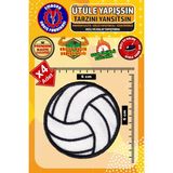 Ütü ile Yapışan Arma Yama, Voleybol Topu (4 Adet) Ütüyle Yapışan Nakış Dokuma Aplike Patch