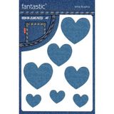 Ütü ile Yapışan Kot Arma Patch Kot Yaması, Denim, Jeans Onarım & Dekoratif Amaçlı Kalp Açık Mavi Kalp Şeklinde Yama - .
