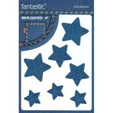 Ütü Ile Yapışan Kot Arma Patch Kot Yaması, Denim Jeans Onarım & Dekoratif amaçlı Yıldız (İndigo)