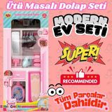 Ütü Masalı Banyo Seti - Modern Banyo Seti - Minyatür Ev Oyuncak Seti - Banyo Oyuncak Seti - Ütü Masa