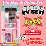 Ütü Masalı Banyo Seti - Modern Banyo Seti - Minyatür Ev Oyuncak Seti - Banyo Oyuncak Seti - Ütü Masası Oyuncak