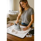 Ütü Matı - Seyyar Seyahat Ütüleme Örtüsü - Masa Ütü Örtüsü - Masada Yerde Halıda Ütü Masası