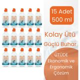 Ütü Performans Artırıcı Saf Ütü Suyu – Lekesiz Ütüleme & Pürüzsüz Kayganlık & Güçlü Buhar 15X500 ml - 7,5 kg