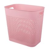 UUJOLY Plastik Çöp Kovası Çöp Sepeti, Banyolar, Mutfaklar, Ofisler, Çocuk Odaları için Çöp Kutusu Sepeti (Pembe, 3 Galon), 1 Paket