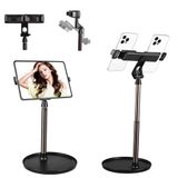 Uumauny Sınırsız Vizyon Cep Telefonu Standı, Ayarlanabilir Yükseklik, Masa için Telefon Tutucu, Ped Standı 2"-15.6" (iPhone, Android, iPad, Anahtar vb.), Sabit taban, Saklanabilir