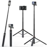 UURig TP21 54 inç Teleskopik Selfie Çubuğu Uzun Tripod, Insta360 X5/X4 ACE PRO için Su Geçirmez El Tutacağı, DJI Osmo Action 5Pro/4/3, GoPro Hero 13 12 11 10 9, Insta360 Ace Pro
