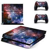 UUShop Sony PS4 Konsol ve 2 Dualshock Kontrol Cihazları için Vinil Kaplama Çıkartma Kapak Seti Cilt Nebula Yıldızlı