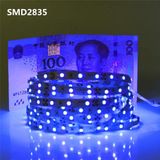 UV 395Nm Mor Esnek LED Şerit Işık SMD 2835 Diyot 1 mt/60 LED DC 12 V 1A