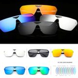 UV 400 Uniseks Güneş Gözlüğü Mercury Aynalı Lens Sürüş Balık Outdoor Mavi