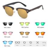 UV 400 Unisex Güneş Gözlüğü Polikarbon Mercury Lens Bambu Sarı Çerçeve NO 3