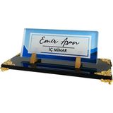 Uv Baskılı Kristal Masa Isimliği Ofis Hediyesi Kristal Isimlik Cam Isimlik Wuv-04