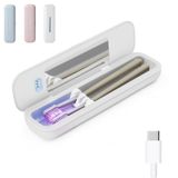 UV Diş Fırçası Dezenfektanı, ELMWAY Akıllı UV Diş Fırçası Sterilizatörü, Seyahat Çatal Kaşığı, Taşınabilir USB Şarjlı Diş Fırçası Kılıfı, UV Işık Dezenfektanı, Antibakteriyel Seyahat Diş Fırçası Tutucu (Beyaz)