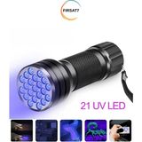 Uv Işık El Feneri 21 LED Ultraviyole Mor LED Işık Para Döviz Banknot Kimlik Kontrol Cihazı