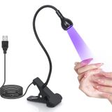 UV ışık Gooseneck UV lamba çivi siyah ışık LED UV tırnak lambası kelepçe ile jel çivi ultraviyole kür UV tırnak lambası 365+395nm dalga boyu 5V 3W 4 seviyeleri karartma