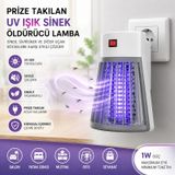 Uv Işık Sinek Öldürücü Lamba - Priza Takılan Sinek Kovucu Gece Lambası Sivrisinek Karşıtı Cihaz