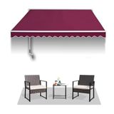 UV Korumalı Tente Yedek Kumaş Güneşlik Barınağı. Suya Dayanıklı 280g Polyester Geri Çekilebilir Veranda Gölgelik Kumaş Değiştirme - Windows Kapılar için UV Dayanıklı Güneşlik Örtüsü