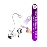 Uv LED Kurutucu Lamba Masa Sabitlemeli Jel Tips Oje Kurutucu LED Lamba Beyaz