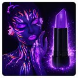 Uv Neon Mor Ruj – Karanlıkta Parlayan Makyaj Boyası (5224)
