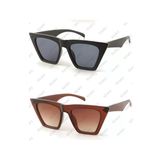 Uv400 Kadın Güneş Gözlüğü 2’Li Set 1009 Siyah&Kahve Rengi