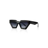 UV400 Koruyucu Unisex New Cat Eye Güneş Gözlüğü Siyah Model 1076