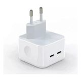 Uva Apple iPhone Apple iPad Apple Watch Apple Airpods Uyumlu 35W Çift Usb-C Bağlantı Şarj Aleti Adaptör - Beyaz