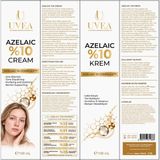 Uvea Azelaıc %10 – Azelaik Asit Kremi | Leke Görünümü, Akne ve Izleri Için Cilt Tonu Eşitleyici Bakım | 100 ml Görünümünü Azaltmaya Yardımcı”, “bakım”, “destekleyici” Krem