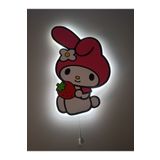 UViolets Dekoratif Ahşap Baskılı Sanrio Karakteri Çilek Tutan My Melody Çocuk Odası Gece Lambası 24*36