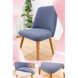 UY STYLE Bohem Büyük Oval Lastikli Sandalye Kılıf 1 Adet - 45 x 65 cm - Antrasit