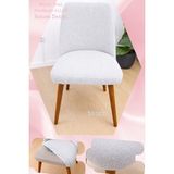 UY STYLE Bohem Büyük Oval Lastikli Sandalye Kılıf 1 Adet - 45 x 65 cm - Taş - Gri