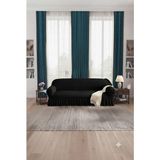 UY STYLE Bürümcük Üç Kişilik Koltuk Örtüsü ,lastikli ,etekli Koltuk Kılıfı - 180 x 230 cm - Siyah