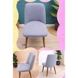 UY STYLE Büyük Boy Oval Sandalye Örtüsü,likrali ,esnekli Oval Saldalye Kılıfı Tuğla Desen 1ADET - 55 x 60 cm - Gri