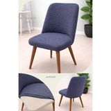 UY STYLE Jakarli Kumaş Çubuk Desen Büyük Oval Sandalye Kılıfı,likrali ,esnekli Oval Sandalye Örtüsü 1 Adet - 55 x 60 cm - Antrasit