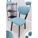 UY STYLE Jakarli Kumaş Elma Sandalye Kılıfı ,lastikli,esnekli Sandalye Örtüsü(Çubuk Desen) 1 Adet - 45 x 51 cm - Mint Yeşili