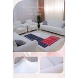 UY STYLE Jakarli , Lastikli Koltuk Örtüsü ,likrali, Esnekli Koltuk Kılıfı , Leke Tutmaz ,3+3+1+1 Takım(Ağaç Kabuğu Desen) - 180 x 230 cm - Krem