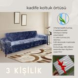 Uy Style Kadife Koltuk, Kanepe, Çekyat Örtüsü , Koltuk Kılıfı( 3 Kişilik) - Antrasit - 180 x 230 cm