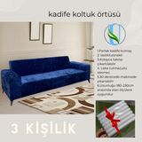 Uy Style Kadife Koltuk, Kanepe, Çekyat Örtüsü , Koltuk Kılıfı( 3 Kişilik) - Lacivert - 180 x 230 cm