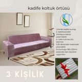 Uy Style Kadife Koltuk, Kanepe, Çekyat Örtüsü , Koltuk Kılıfı( 3 Kişilik) - Pembe - 180 x 230 cm