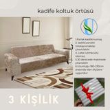 Uy Style Kadife Koltuk, Kanepe, Çekyat Örtüsü , Koltuk Kılıfı( 3 Kişilik) - Vizon - 180 x 230 cm