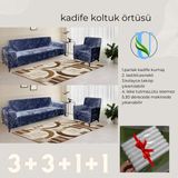 Uy Style Kadife Koltuk, Kanepe, Çekyat Örtüsü , Koltuk Kılıfı 3+3+1+1 Takım - Antrasit - 180 x 230 cm