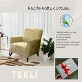 Uy Style Kadife Tek Kişilik Koltuk Örtüsü,berjer Kılıfı Lastikli - Sütlü Kahve - 75 x 115 cm