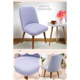 UY STYLE Likrali Büyük Oval Sandalye Kılıfı,lastikli, Esnekli Sandalye Örtüsü Pitikare Desen 1 Adet - 45 x 51 cm - Gri
