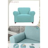UY STYLE Likrali Tekli Koltuk Kılıfı ,esnekli Lastikli Koltuk Örtüsü Pitikare Desen Tek Kişilik - 70 x 115 cm - Mint Yeşili