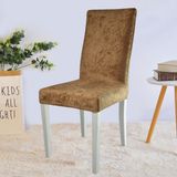 Uy Style Tekstil Uy Style Kadife Sandalye Kılıfı ,sandalye Örtüsü Lastikli , 1 Adet - Acı Kahve - 35 x 50 cm