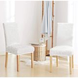Uy Style Tekstil Uy Style Kadife Sandalye Kılıfı ,sandalye Örtüsü Lastikli , 1 Adet - Beyaz - 35 x 50 cm