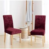 Uy Style Tekstil Uy Style Kadife Sandalye Kılıfı ,sandalye Örtüsü Lastikli , 6 Adet - Bordo - 35 x 50 cm