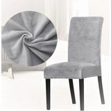 Uy Style Tekstil Uy Style Kadife Sandalye Kılıfı ,sandalye Örtüsü Lastikli , 6 Adet - Gri - 35 x 50 cm