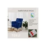 Uy Style Uy Style Kadife tek kişilik koltuk örtüsü,berjer kılıfı lastikli